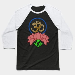 OM: Lotus Flower Baseball T-Shirt